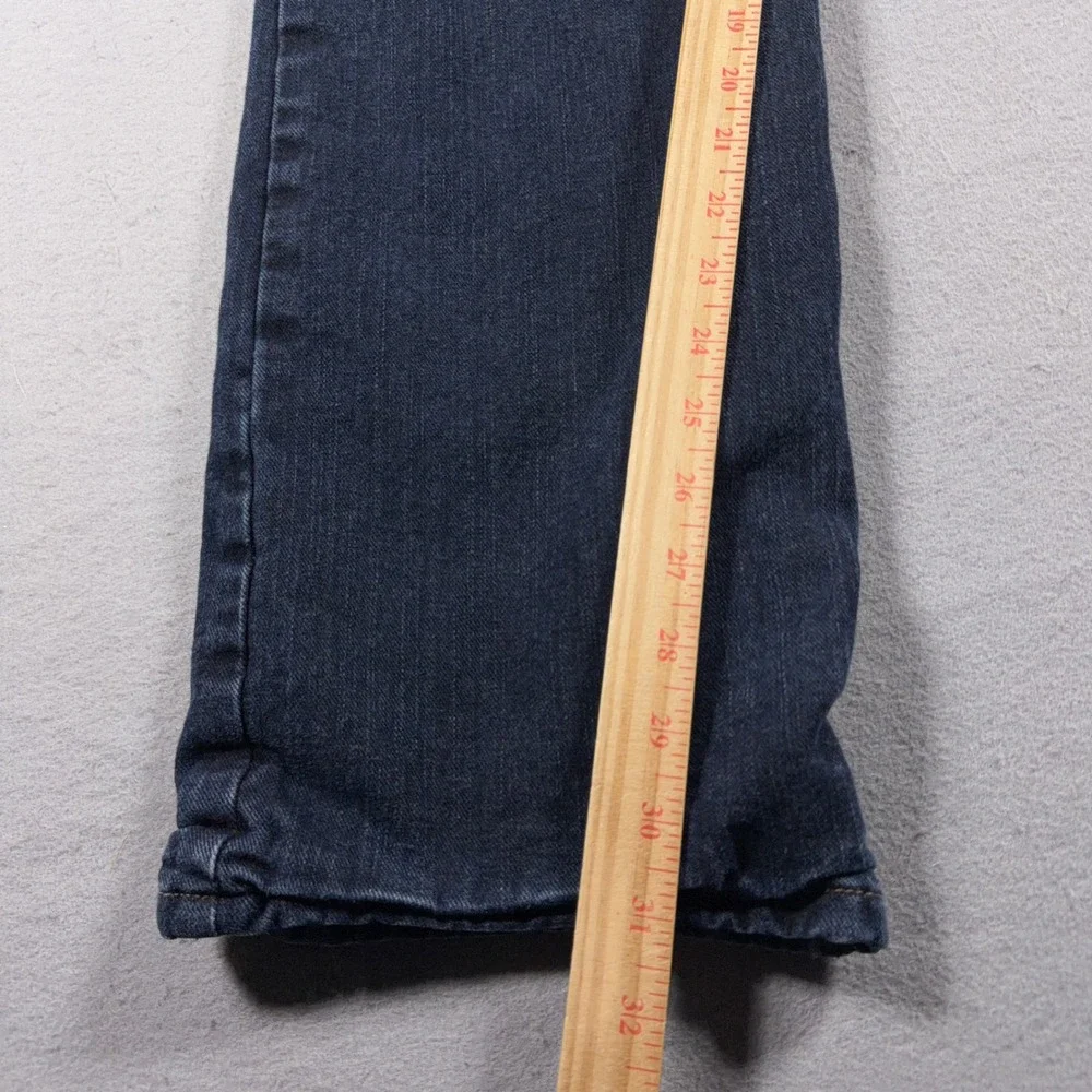 Eddie Bauer Flannel Lined Jeans Men 32x32 Relaxed Fit Dark Blue Denim‎ Workwear
